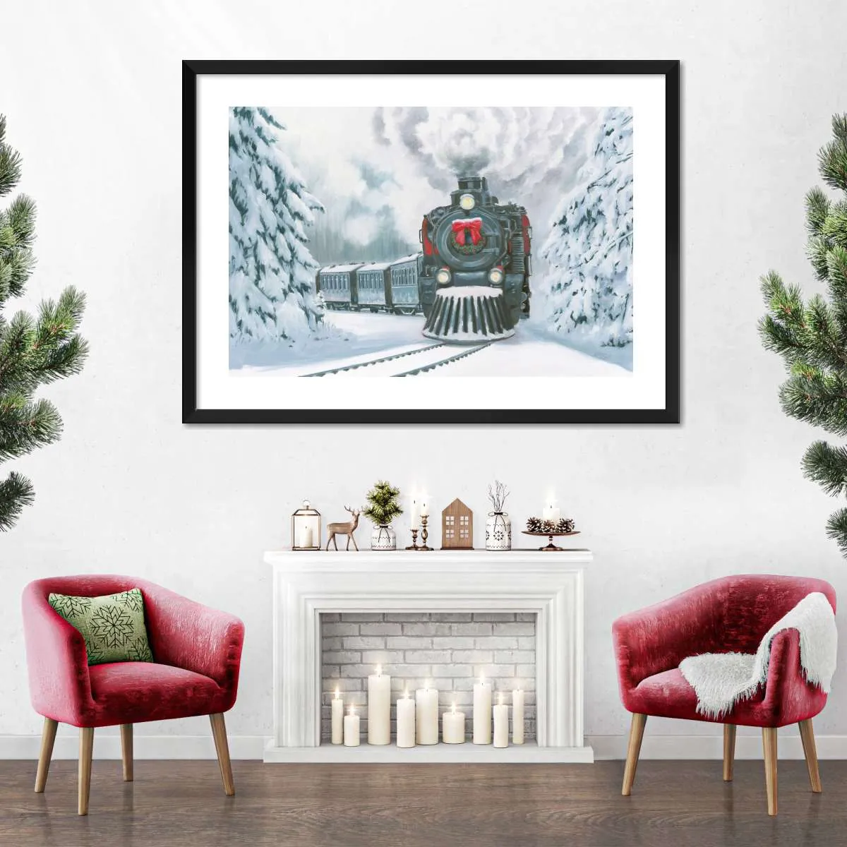 A Christmas Train Wall Art