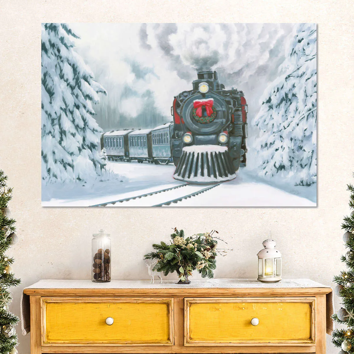 A Christmas Train Wall Art