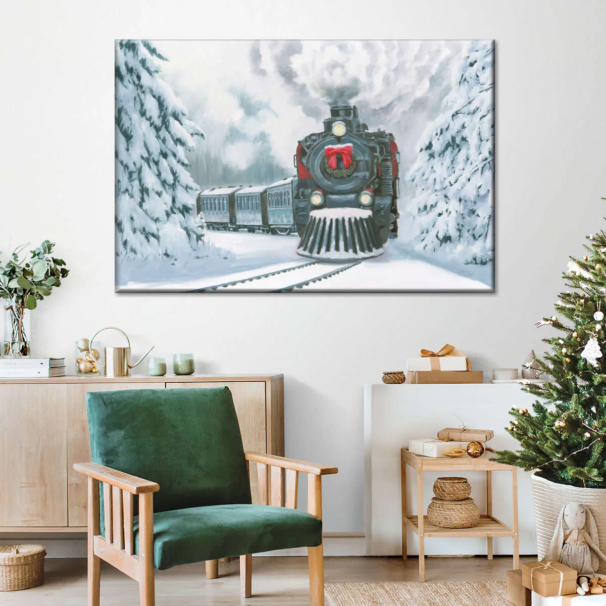 A Christmas Train Wall Art