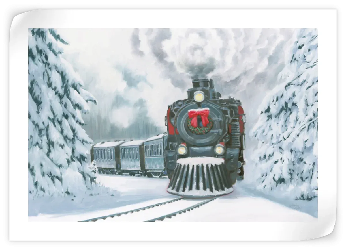 A Christmas Train Wall Art