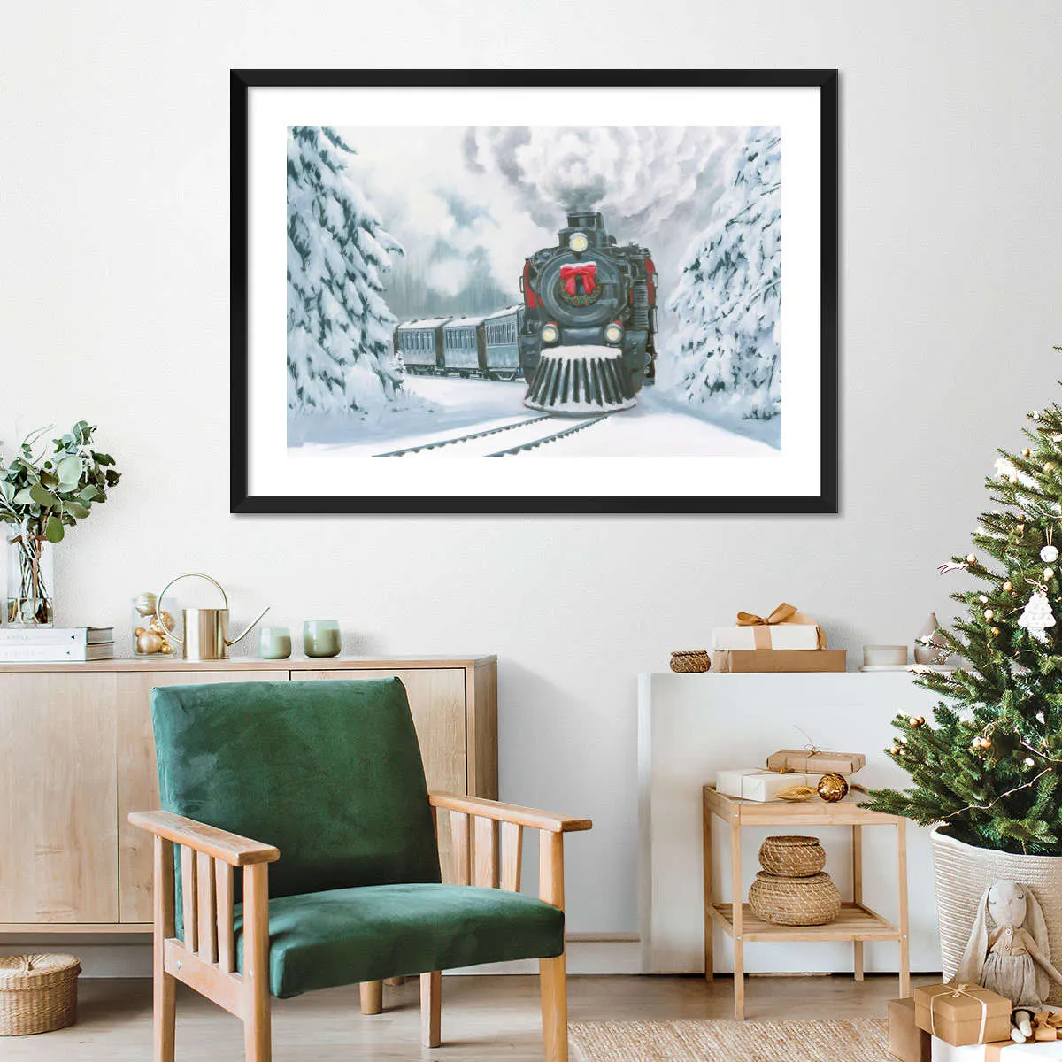 A Christmas Train Wall Art