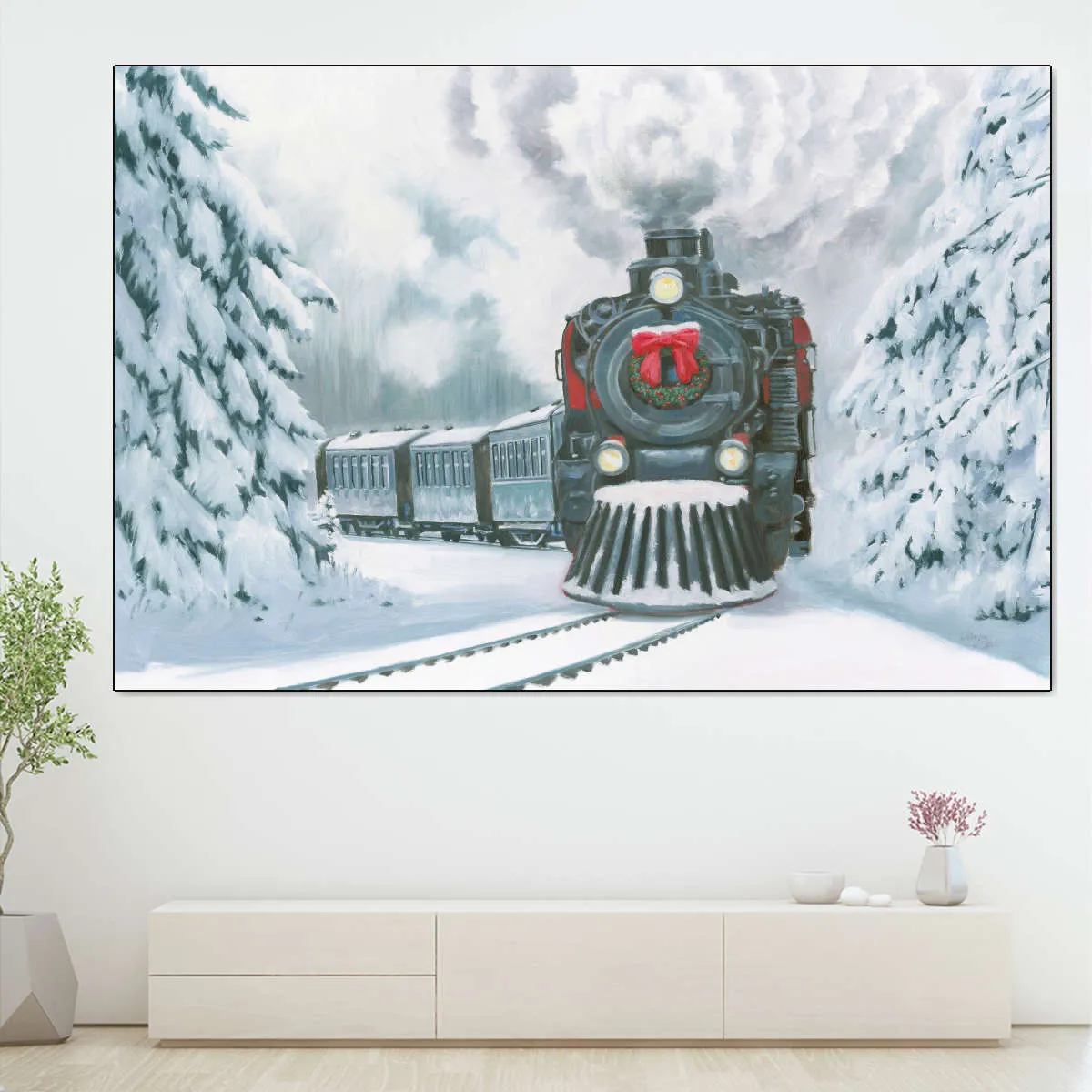 A Christmas Train Wall Art