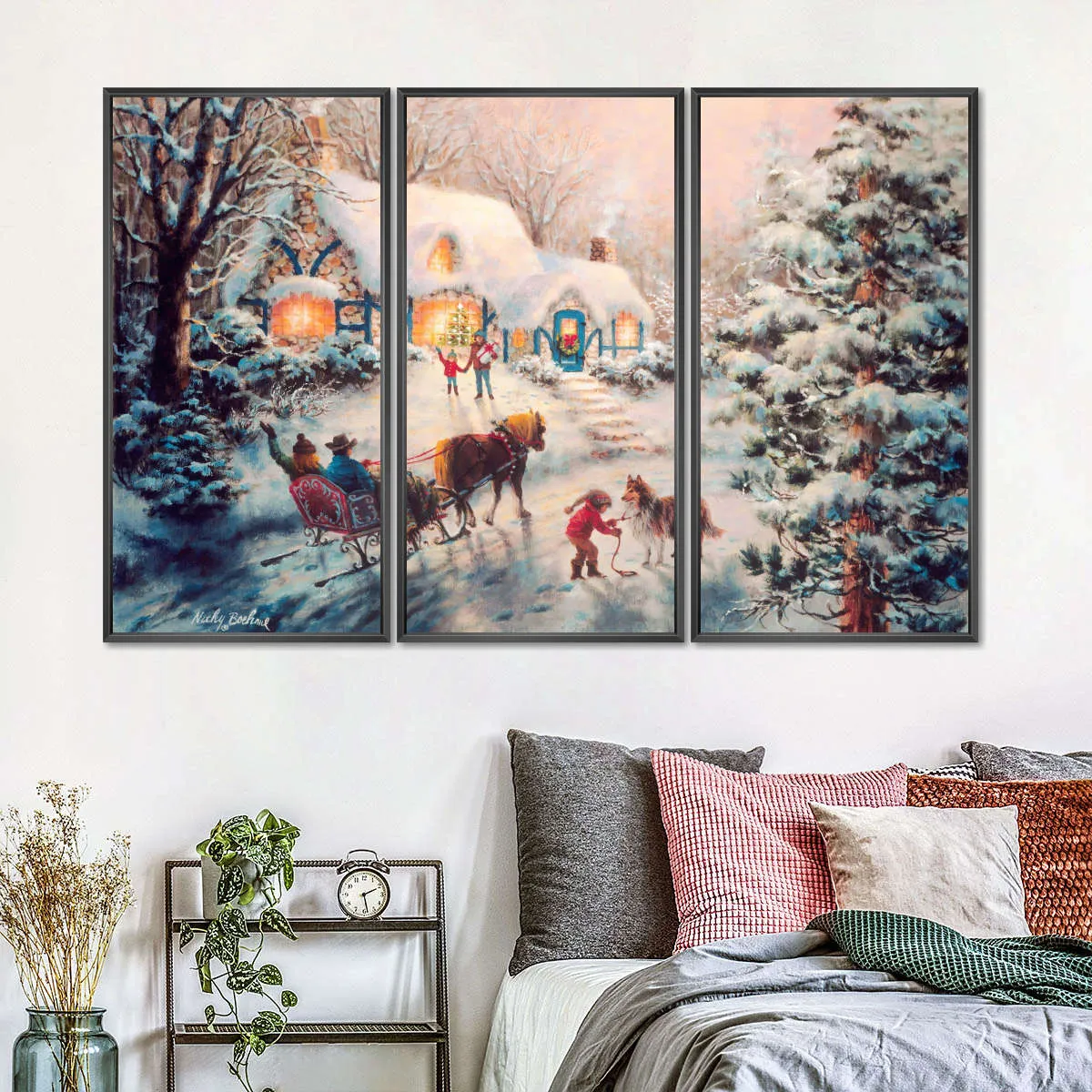 A Christmas Visit Wall Art