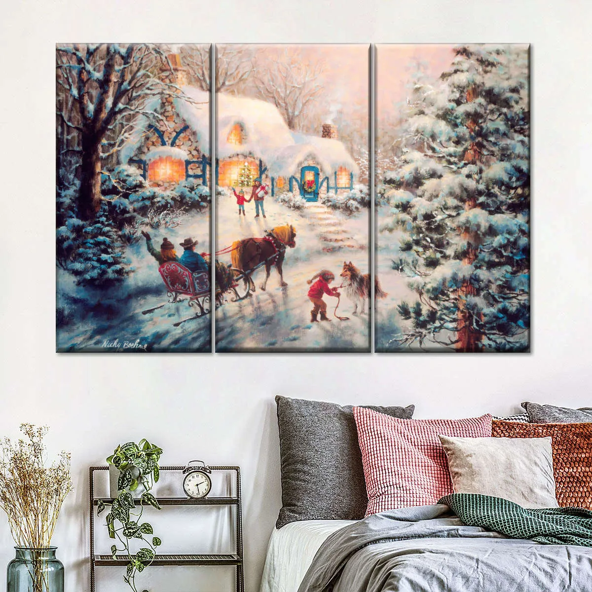 A Christmas Visit Wall Art