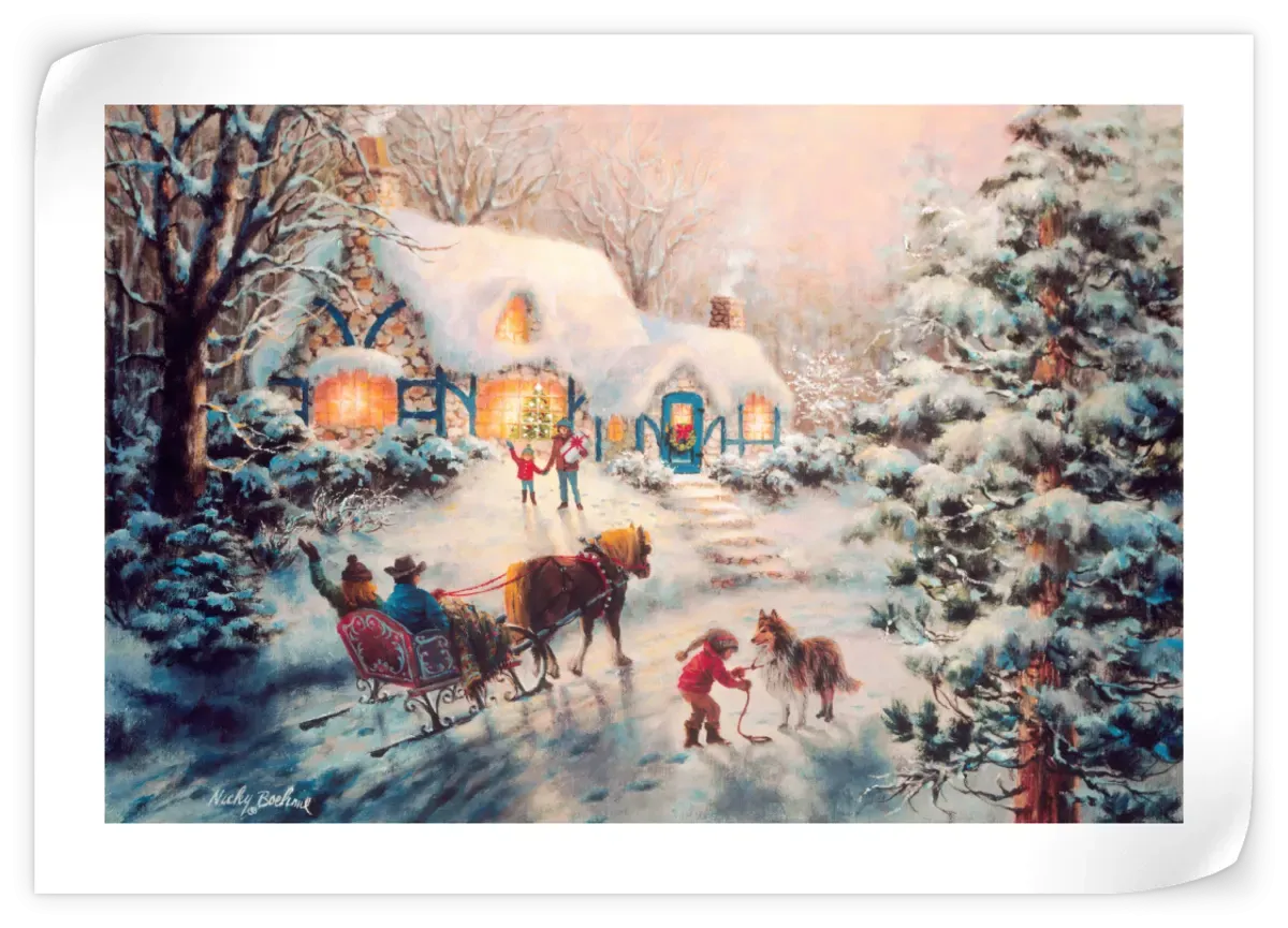 A Christmas Visit Wall Art