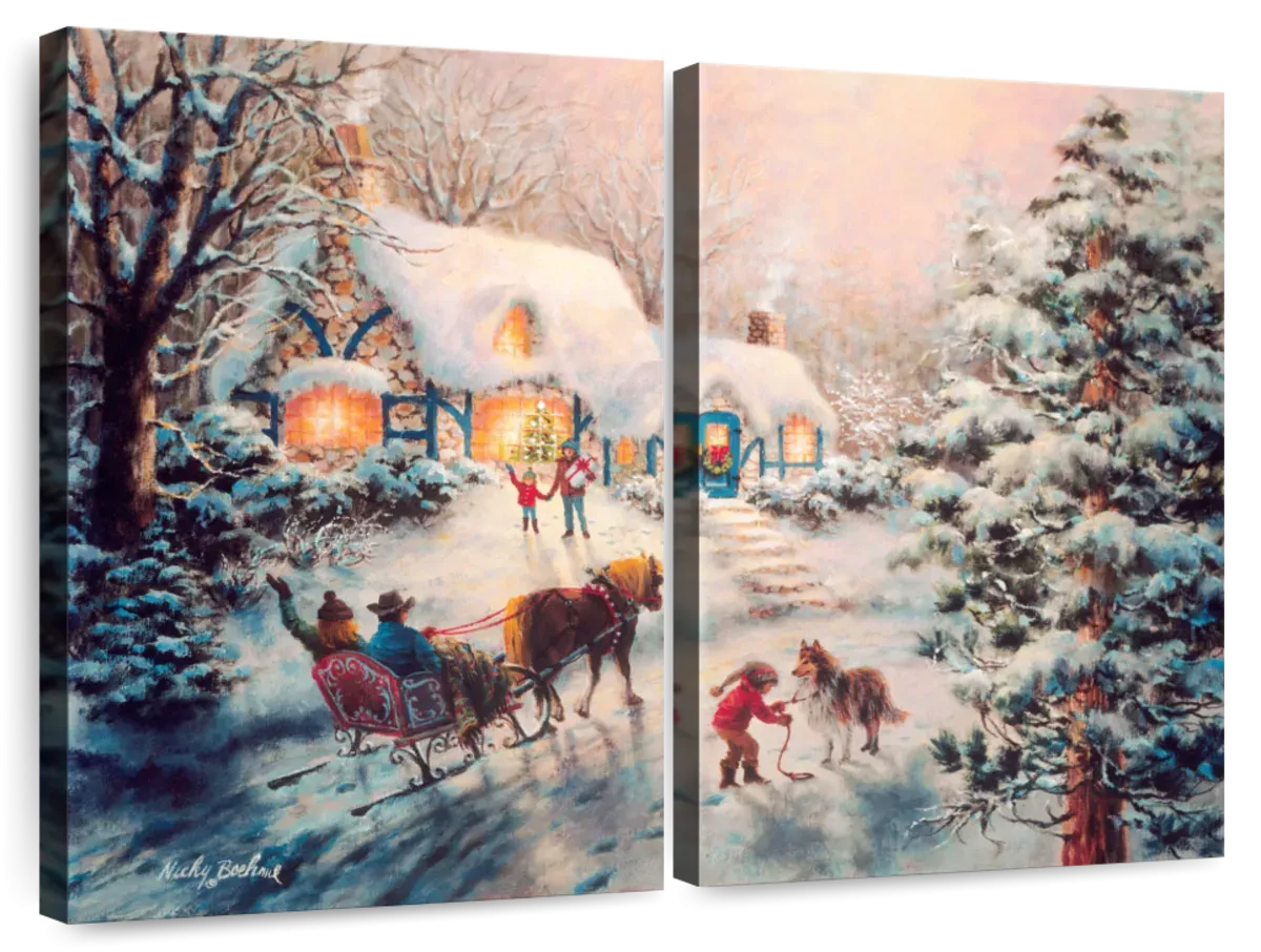 A Christmas Visit Wall Art