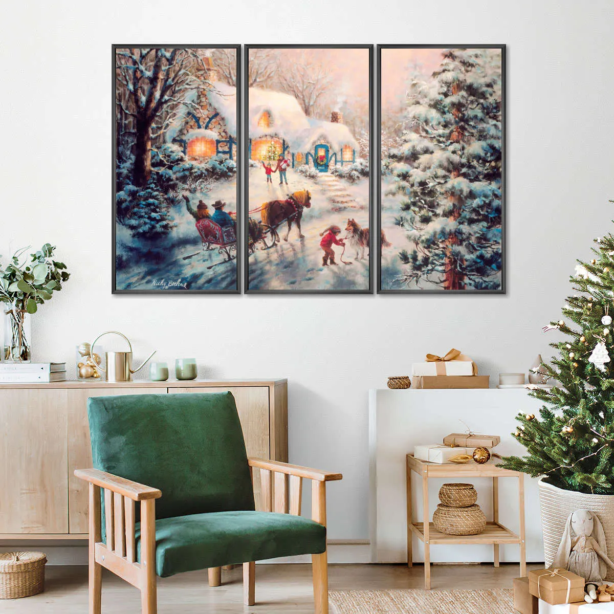 A Christmas Visit Wall Art