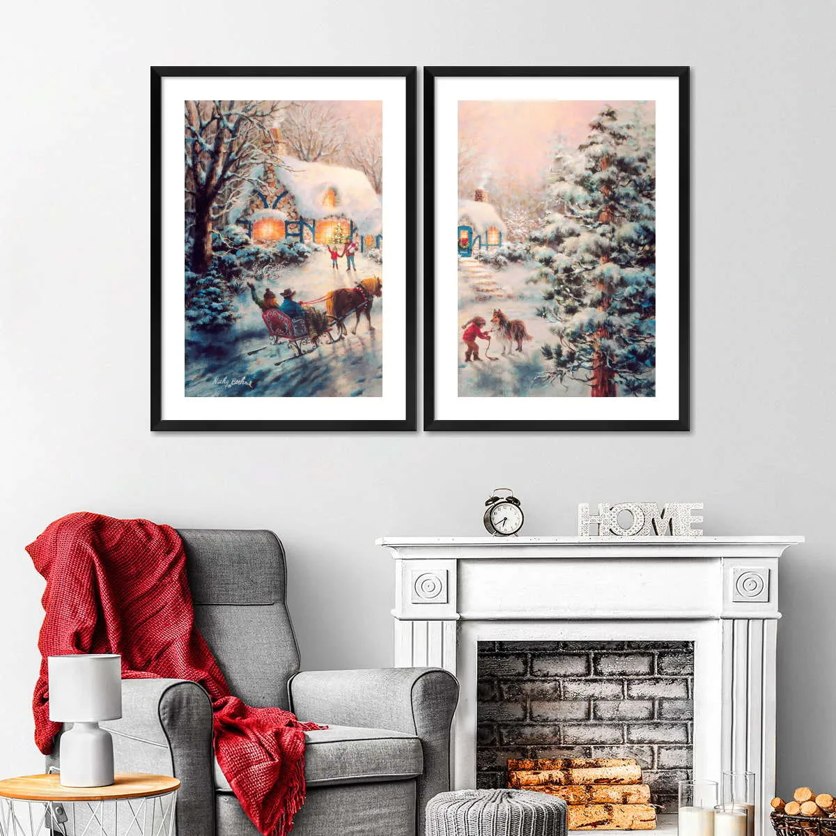 A Christmas Visit Wall Art