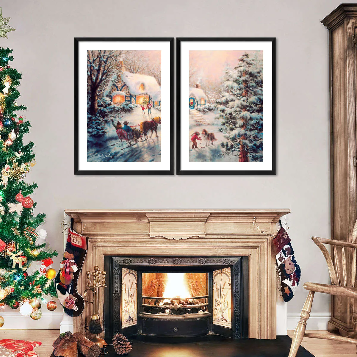 A Christmas Visit Wall Art