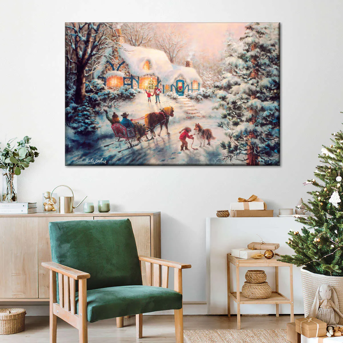 A Christmas Visit Wall Art