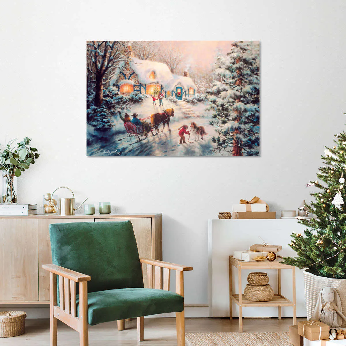 A Christmas Visit Wall Art