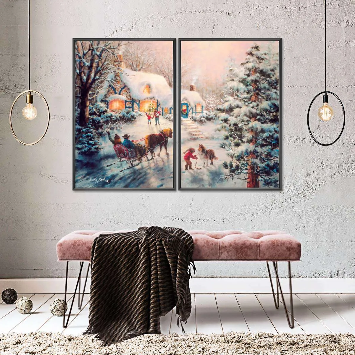 A Christmas Visit Wall Art