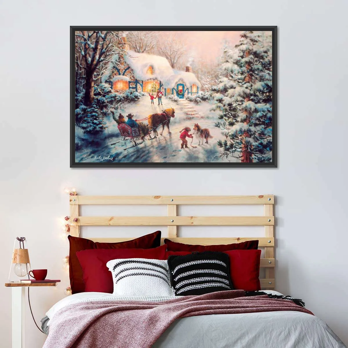 A Christmas Visit Wall Art