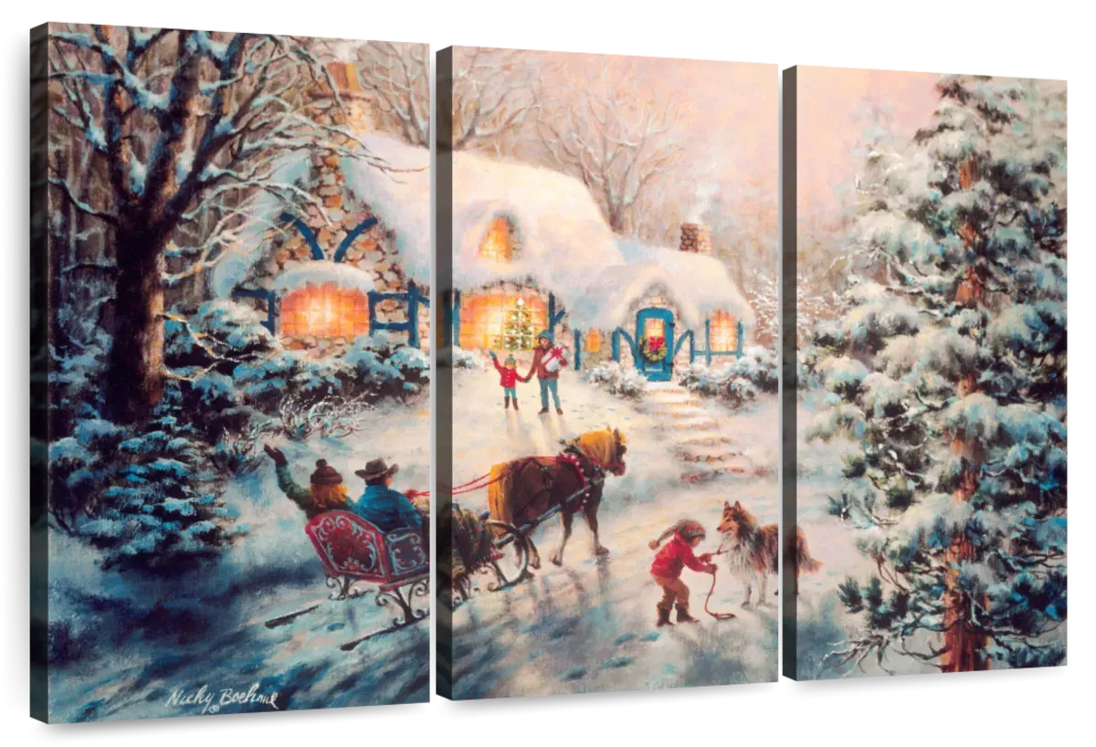 A Christmas Visit Wall Art