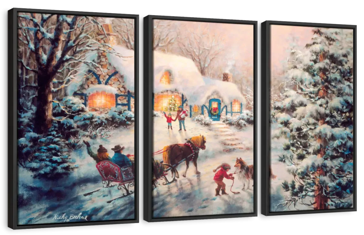 A Christmas Visit Wall Art