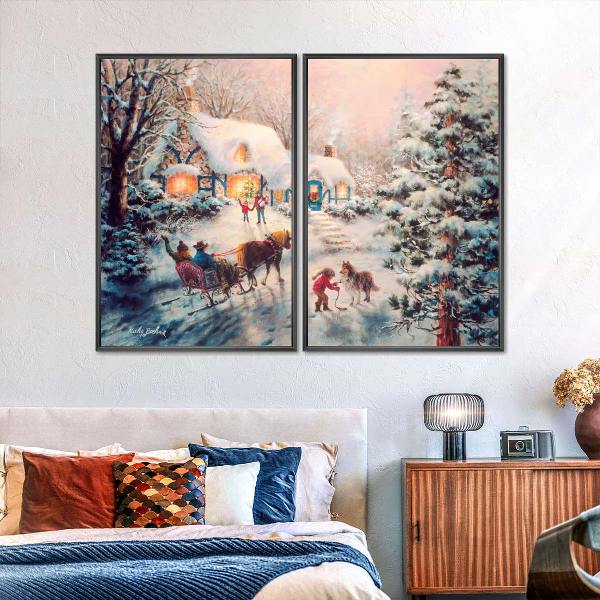 A Christmas Visit Wall Art