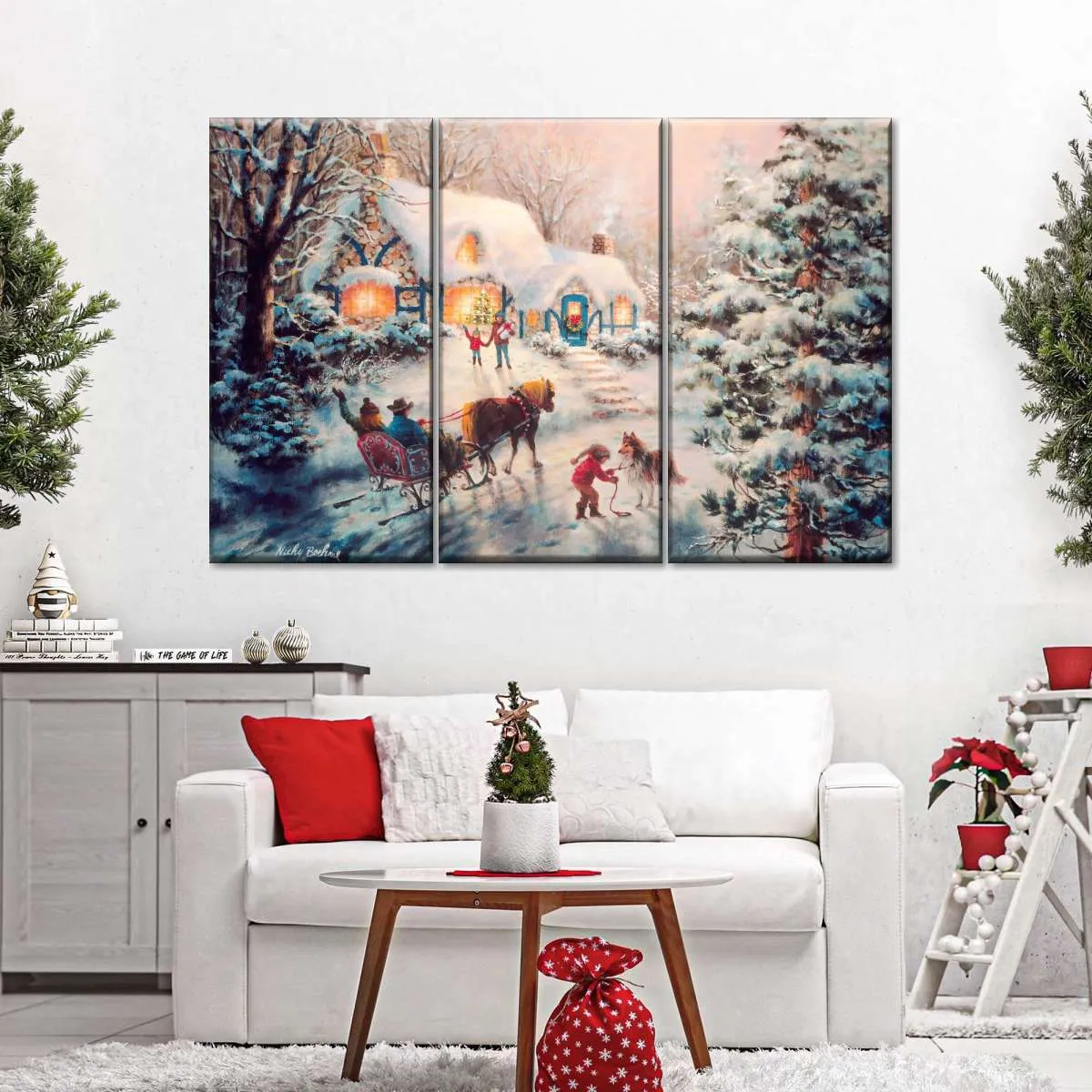 A Christmas Visit Wall Art