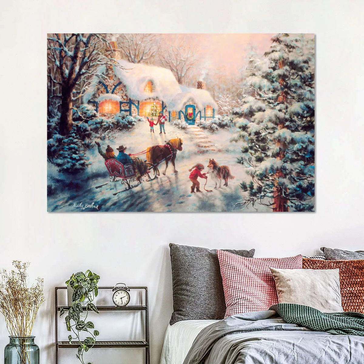 A Christmas Visit Wall Art