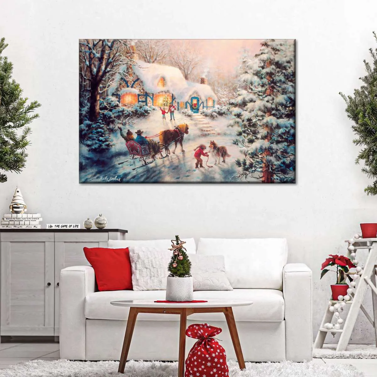 A Christmas Visit Wall Art