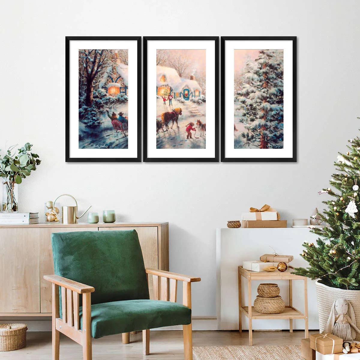 A Christmas Visit Wall Art