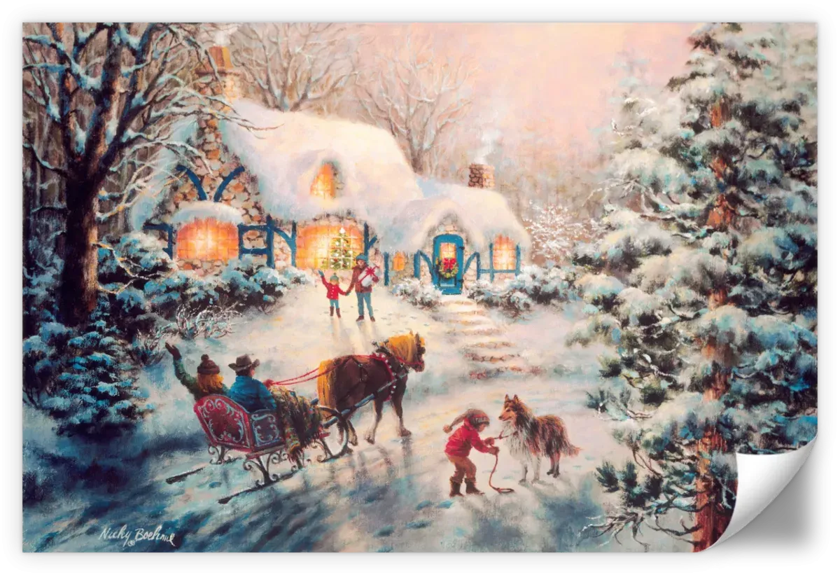 A Christmas Visit Wall Art