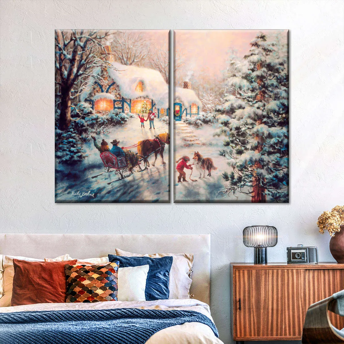 A Christmas Visit Wall Art