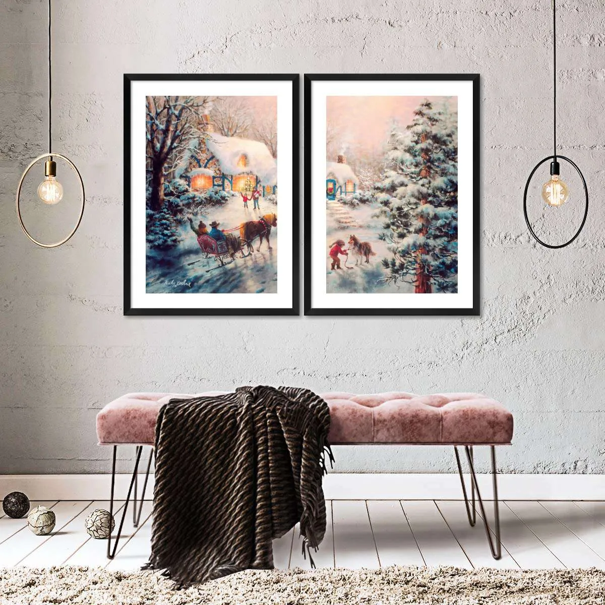 A Christmas Visit Wall Art