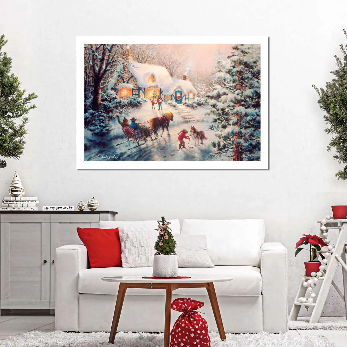 A Christmas Visit Wall Art