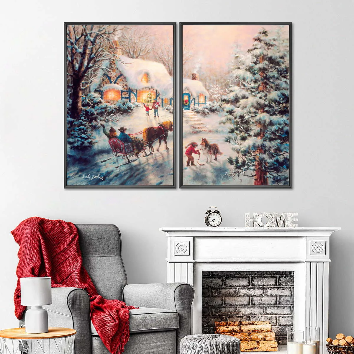 A Christmas Visit Wall Art