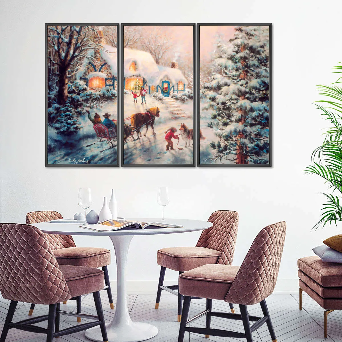 A Christmas Visit Wall Art