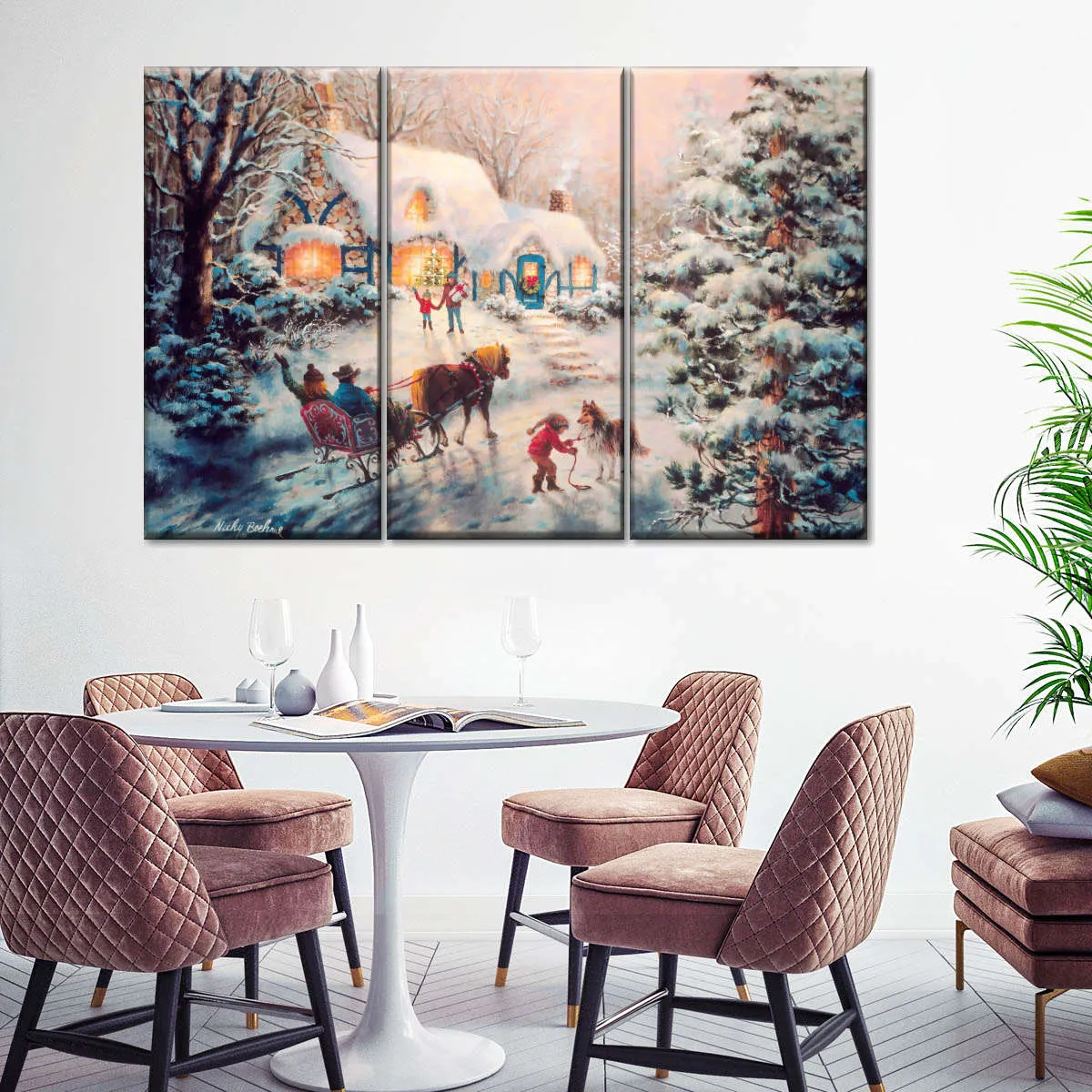 A Christmas Visit Wall Art