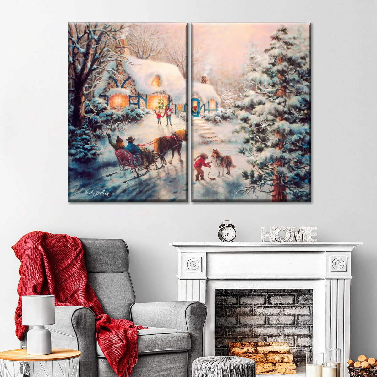 A Christmas Visit Wall Art