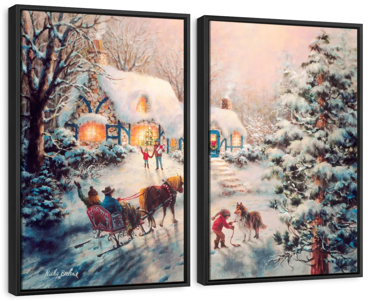 A Christmas Visit Wall Art