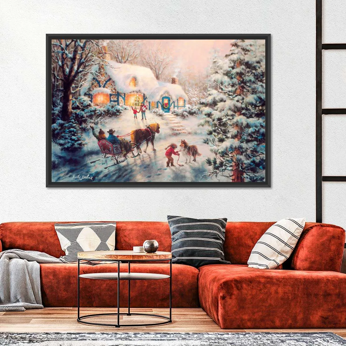 A Christmas Visit Wall Art