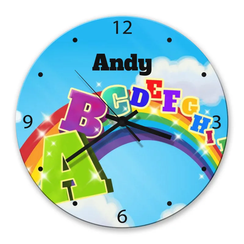 A to Z Glass Clock