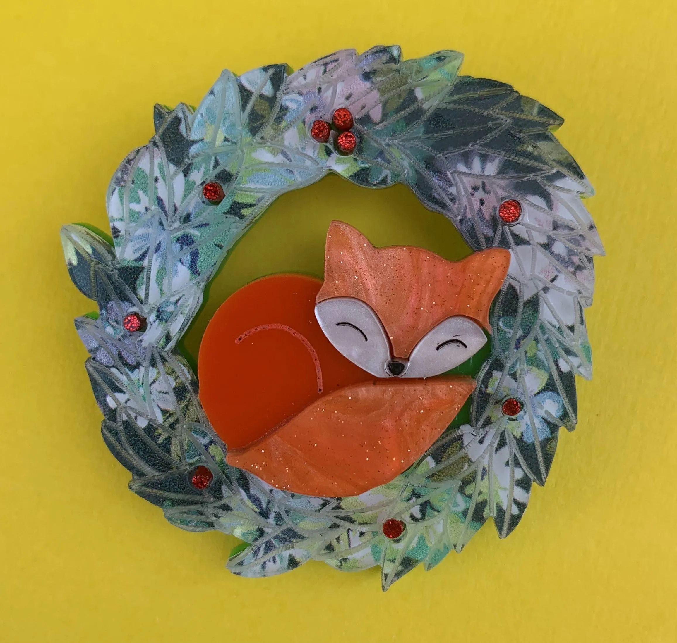 Abby Christmas Wreath - Brooch - Set of 4