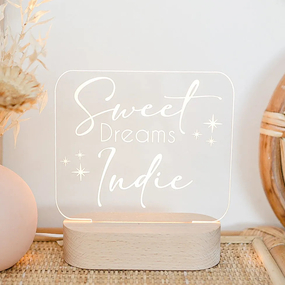 Acrylic Night Light - Sweet Dreams