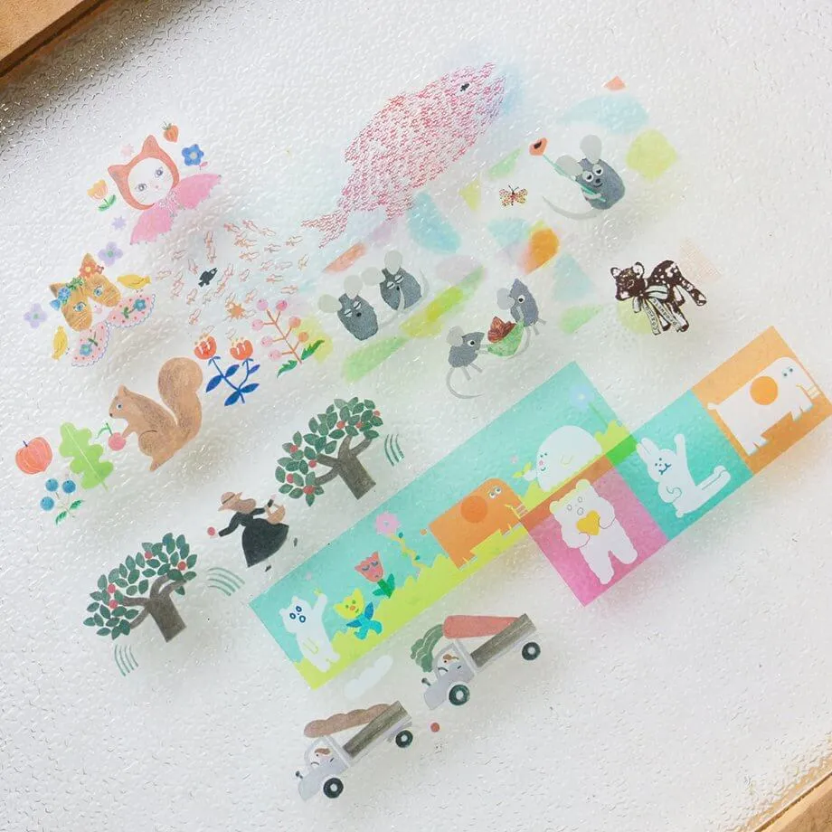 Aiko Fukawa Clear Masking Tape - Happy Garden