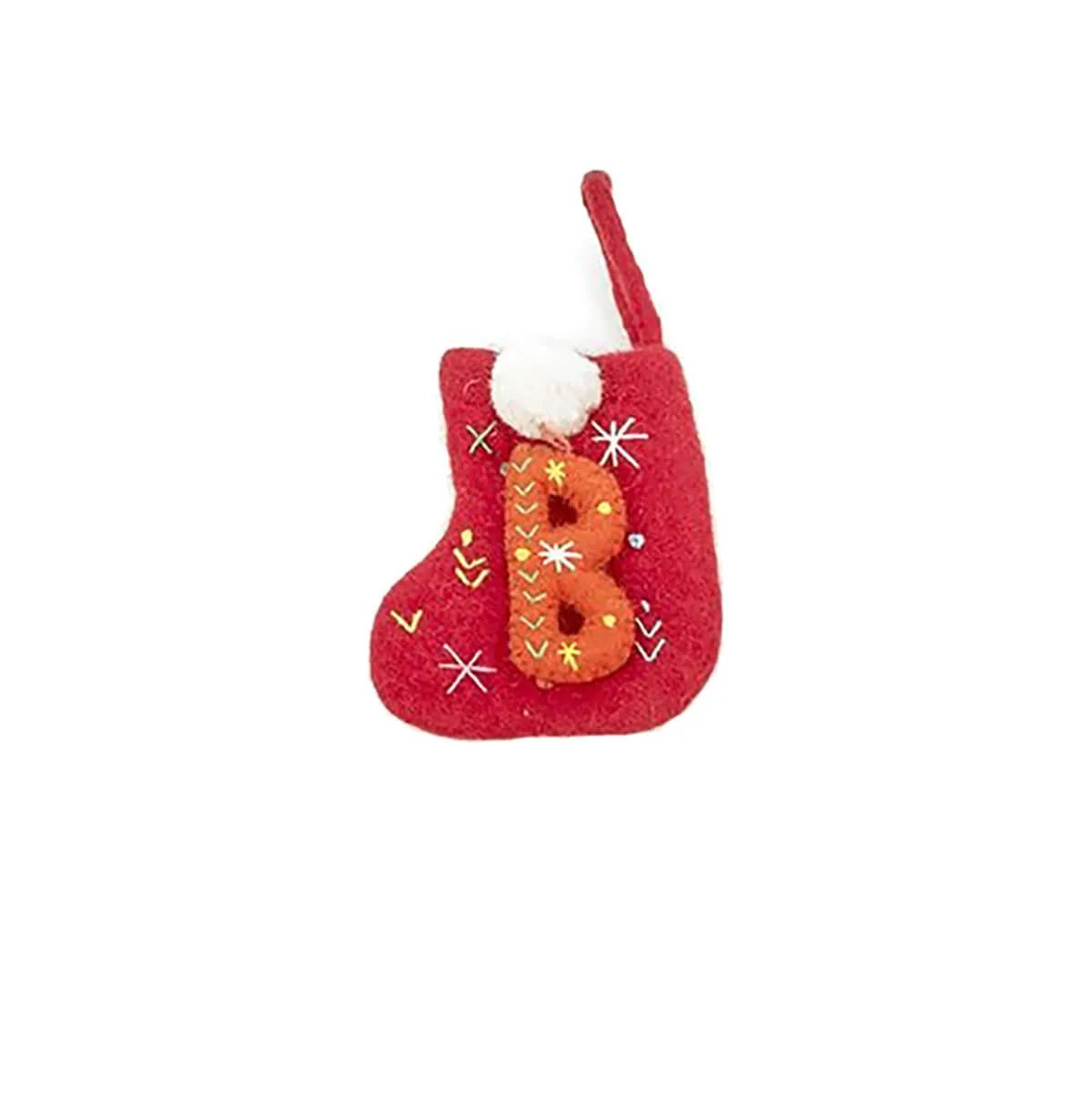 Alphabet Mini Christmas Stocking Hanging Decorations (Various Letters A-Z) by Felt So Good