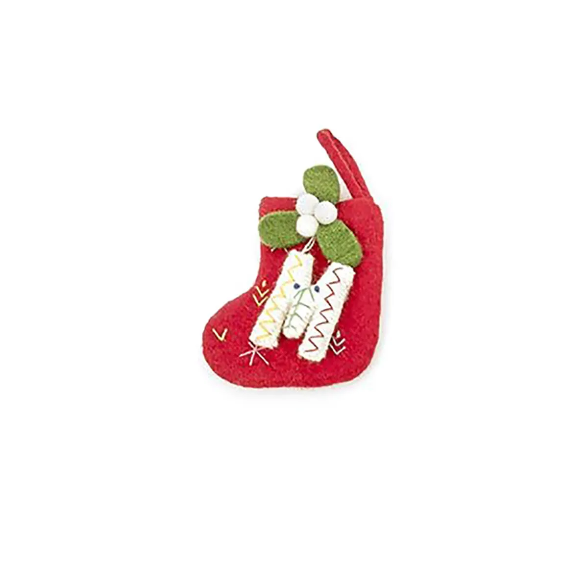 Alphabet Mini Christmas Stocking Hanging Decorations (Various Letters A-Z) by Felt So Good