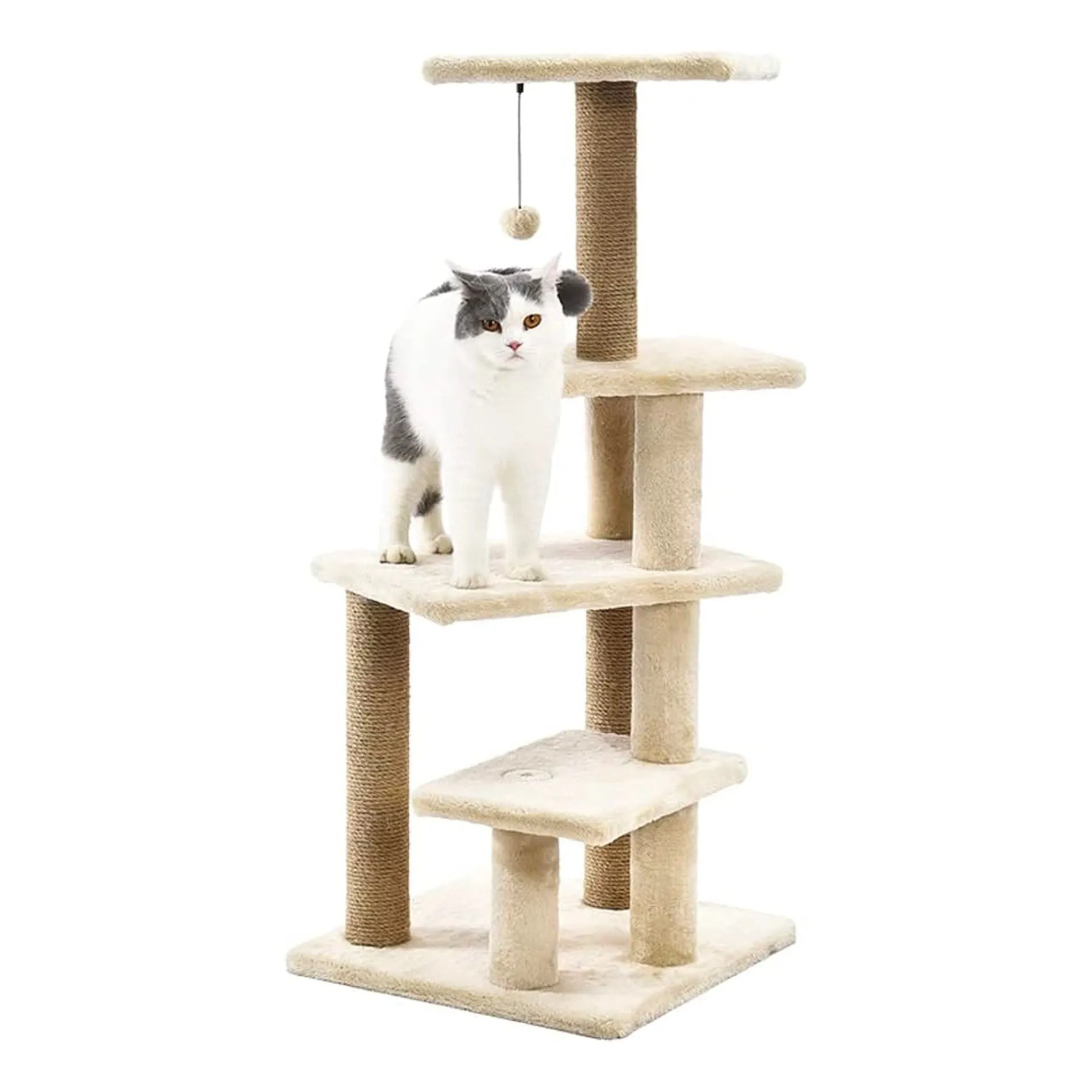 Amazon Basics Multi-Platform Cat Condo Tree Tower With Scratching Post