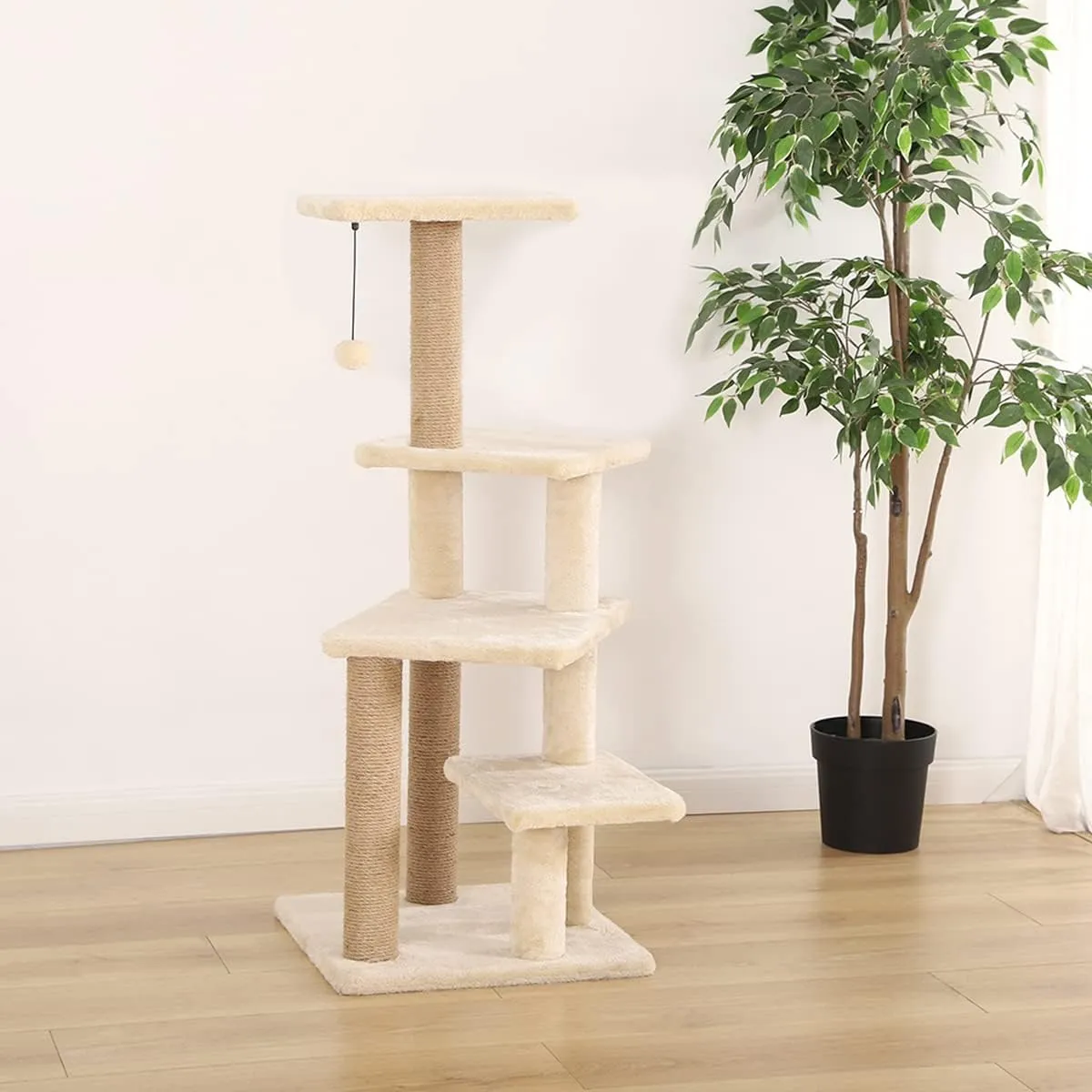 Amazon Basics Multi-Platform Cat Condo Tree Tower With Scratching Post