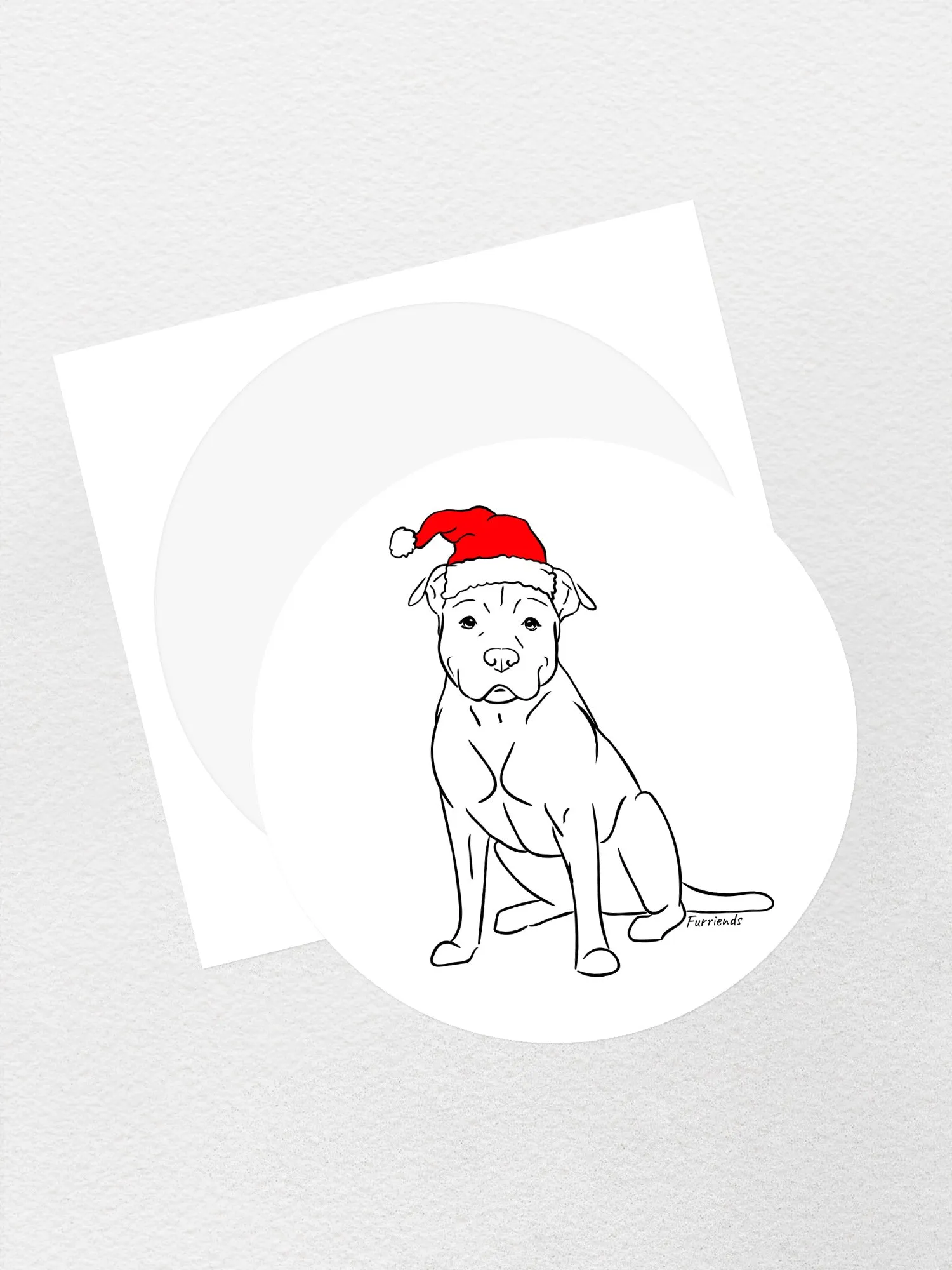 American Staffordshire Terrier Christmas Edition Sticker