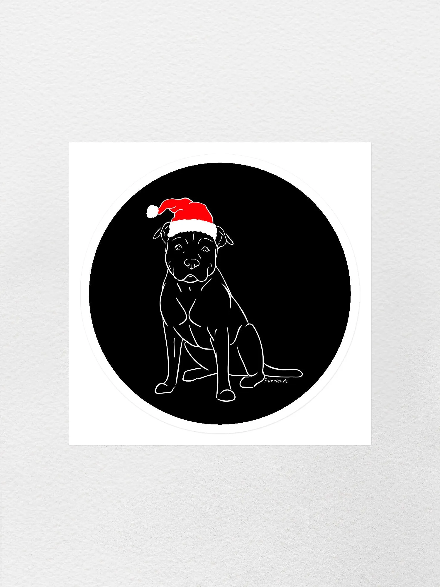 American Staffordshire Terrier Christmas Edition Sticker