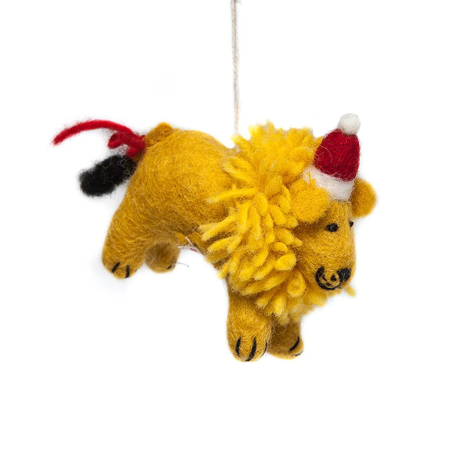 Amica Felt Christmas Safari Lion Decoration