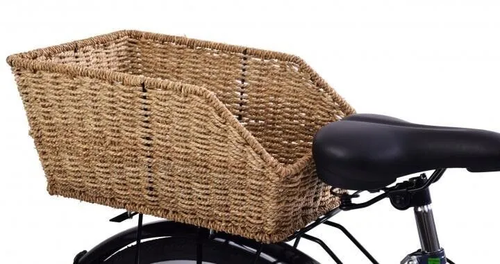 Ammaco Rear Wicker Bicycle Basket / Carrier