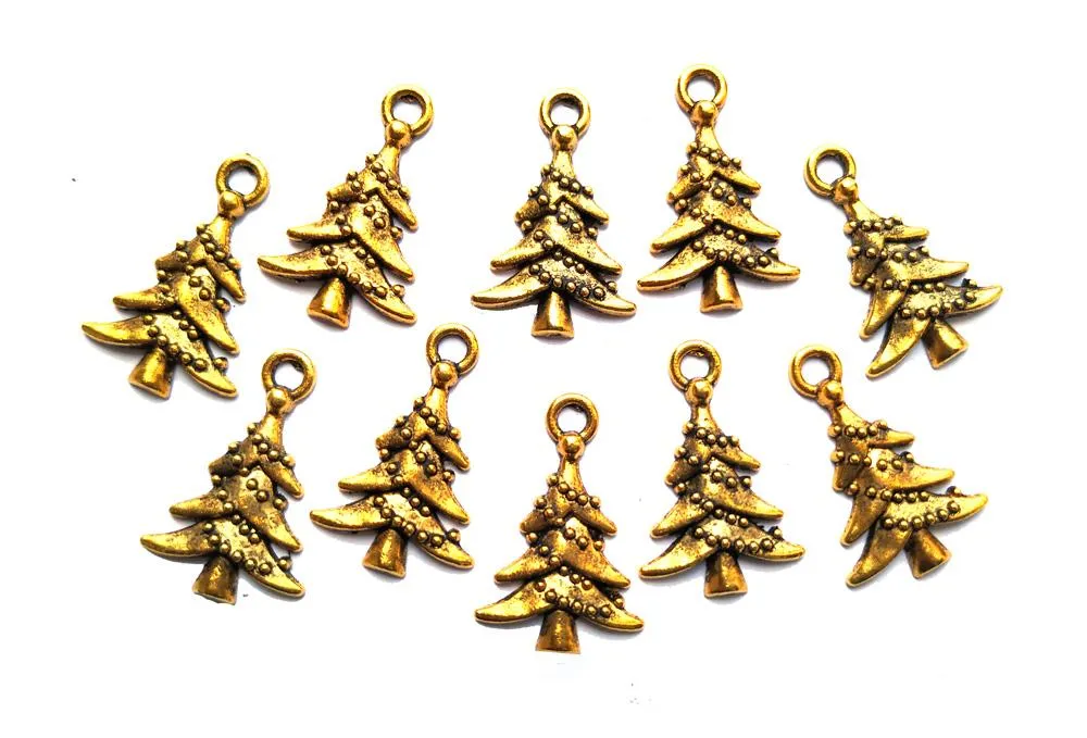 Antique Golden X'Mas Tree Charms