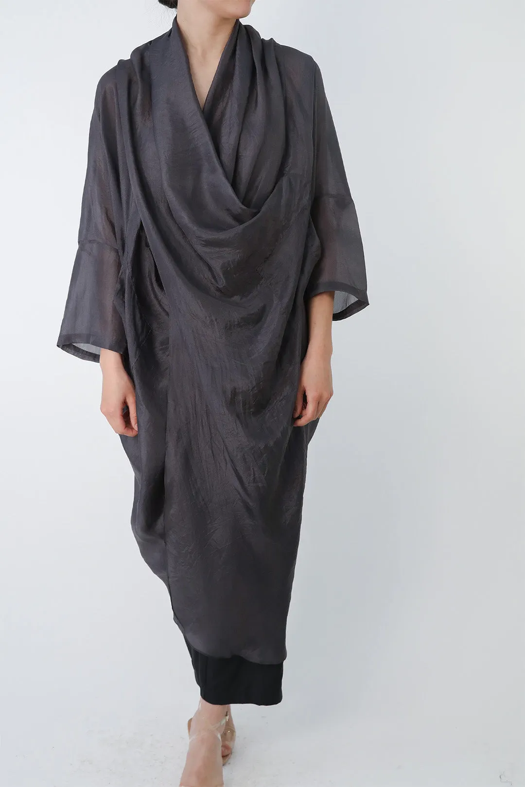 ATHENA CAPE WRAP IN SILK VOILE