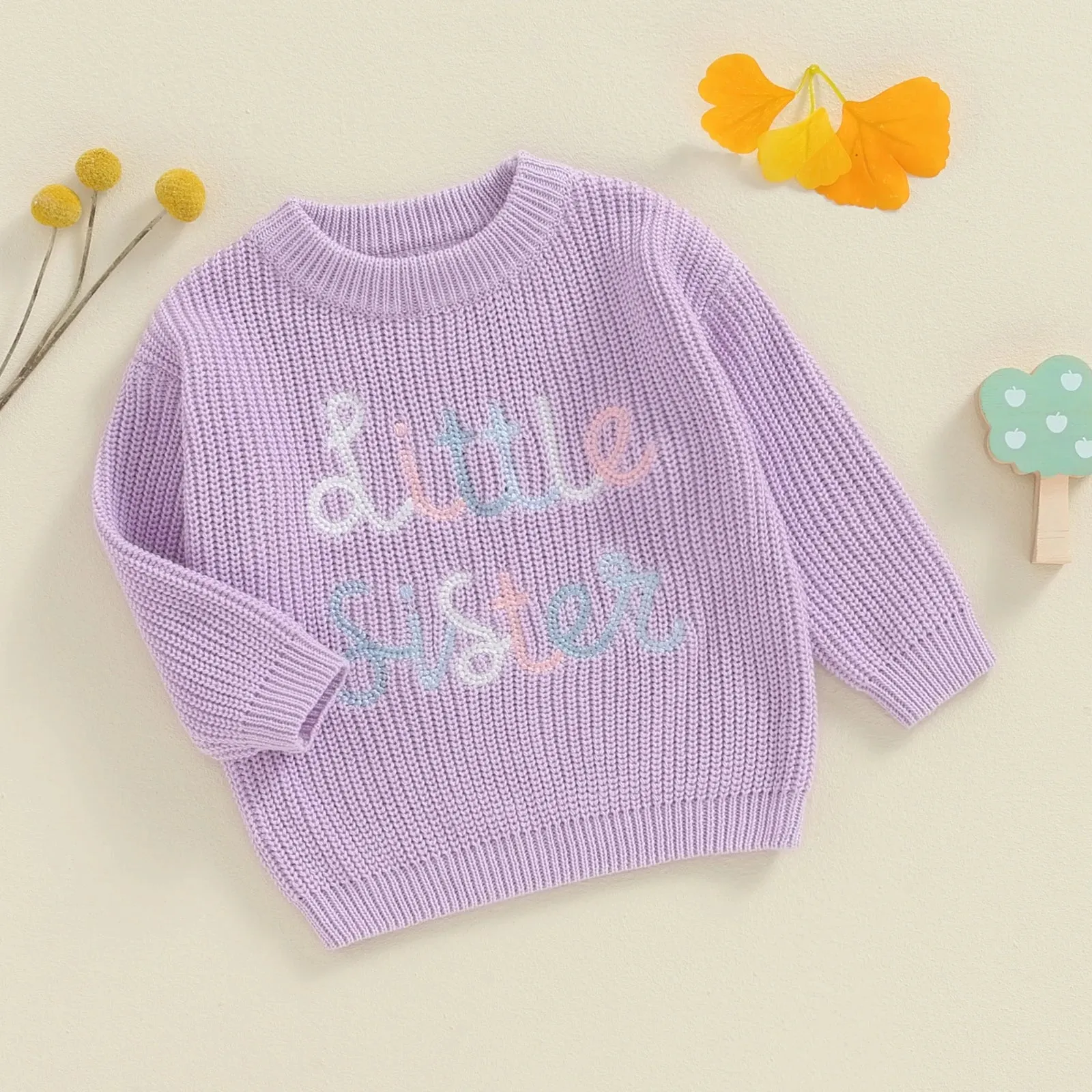 Baby Girls Deluxe Sweater - LITTLE SISTER