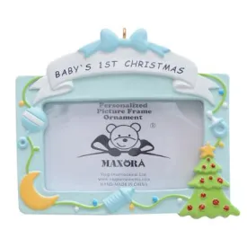 Babys 1st Christmas Frame - Polyresin Christmas Ornaments